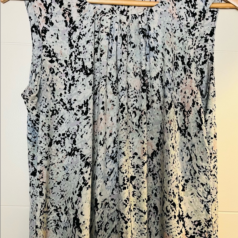 Watercolor Calvin Klein Sleeveless Blouse